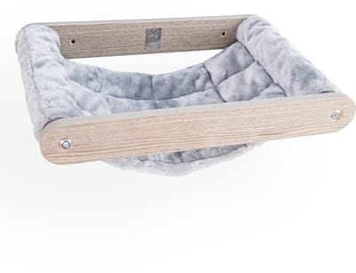 Petrebels Wandmeubel wandmontage Klimmuur Kat - Kattenmuur Lazy 50-Old Grey - 50 x 39 x 7 cm