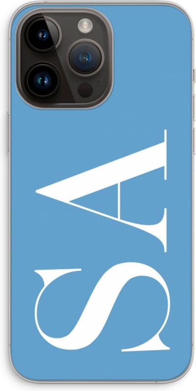 Gepersonaliseerd - Case Company® - Hoesje geschikt voor iPhone 14 Pro Max hoesje - Monogram N°2 - Soft Cover Telefoonhoesje - Bescherming aan alle Kanten en Schermrand