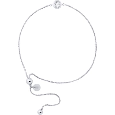 Diamond Bracelet Solitaire 0,02 0,50 Cts Cts Illusion White Gold