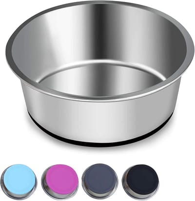 Robuuste RVS Honden- en Kattenkommen met Antislip Siliconen Basis voor Grote Honden en Katten, Ideaal voor Voeding en Water
