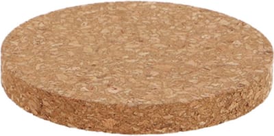Esschert Design plantenpot onderzetter - van kurk - D10 x 1 cm - voorkomt kringen - vloer bescherming