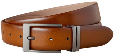 Next - Heren - Signature leren riem met metalen houder, gemaakt in Italië - Bruin