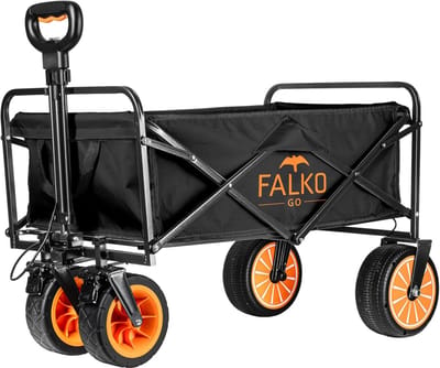 Elektrische Bolderwagen - Motorwagen Tuinkar - Buitenactiviteiten Transport - Opvouwbaar Brede Banden - 60 kg Draagkracht