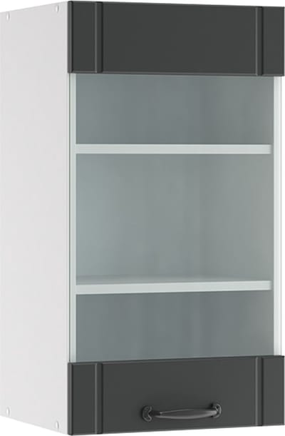 Vicco Fame-Line Glazen keukenkast – 40 cm Antraciet landhuis