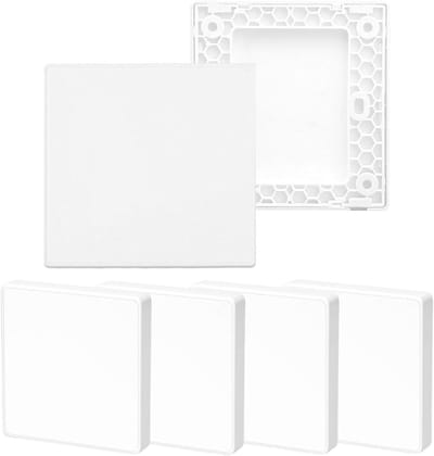 Stopcontact Afdekking - Wandplaat - Ongebruikte Gaten Dichten - Schroefloze Montage - 86 x 86 cm - Wit