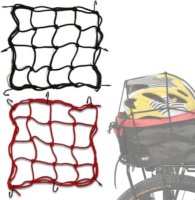 Bagagenet Fiets en Motor - 2 Stuks Universele Spanband met Haken voor Helmen en Bagage