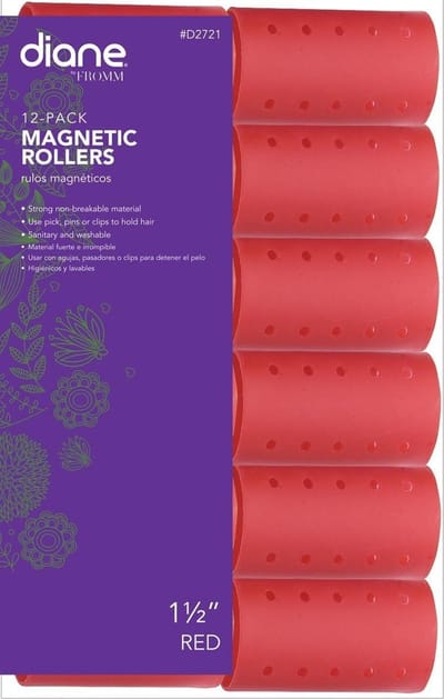 Haarrollers - Krulspelden - Haar Krullen - Magnetisch Fixatie - 3.8 cm - Rood