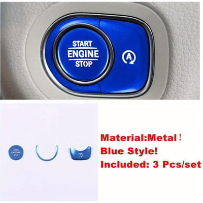 Auto Startknop Decoratie Sticker, Geschikt voor Mercedes-Benz GLE GLS G-klasse G463 G500 W167 X167 blauw