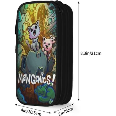 Mewgenics Pennenbak Dubbele Laag Grote Capaciteit Voor School Pennenhouder Geweldig Cadeau (as the picture,M)