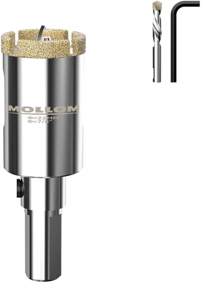 Diamant Boorzaagset 22mm voor Tegels, Glas, Keramiek en Steen met Centrerboor