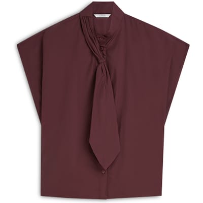 Summum Top Taft Light Blouses Bordeaux 2s3526-12259