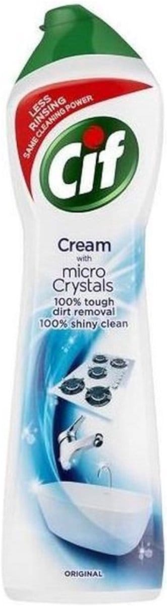 Cif Cream Original - 100 % Natural Cleaning Particles -  6 x 500 ml - Voordeelverpakking