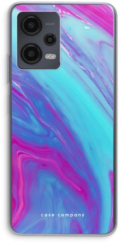 Case Company® - Hoesje geschikt voor Xiaomi Redmi Note 12 hoesje - Zweverige regenboog - Soft Cover Telefoonhoesje - Bescherming aan alle Kanten en Schermrand