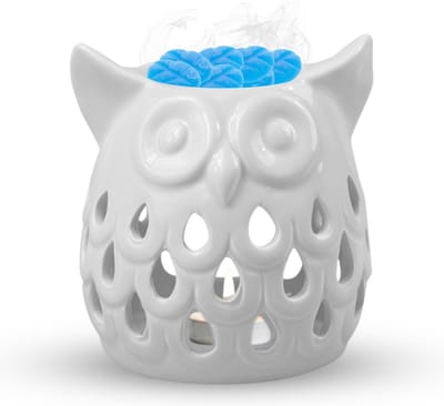 Creascents Waxbrander Owl Cut Out Wit 12x11cm