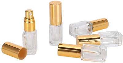 Dailygoods- Spuitfles Gloednieuw - Mini-Spuitflessen - Lege Parfumfles - Hervulbare Sprayverstuiver - Compact en Draagbaar - 5 Stuks (3ml)
