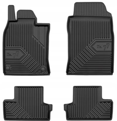 Frogum No.77 Luxe Rubberen Automatten Set - Geschikt voor MINI ONE / COOPER (2001-2006) - 4-delig - Perfecte Pasvorm - Geurloos TPE - 4 cm Hoge Rand - Zwart
