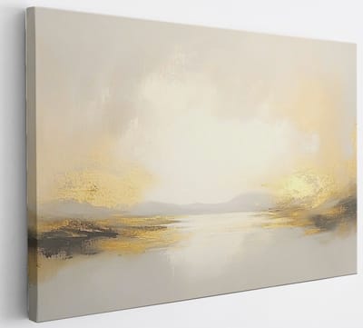 Saammp Canvas Schilderij - Landschap - Neutraal - Abstract kunstwerk - 30x20 - Foto op canvas - Wanddecoratie - Muurdecoratie Woonkamer - Slaapkamer decoratie - Canvas Print