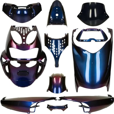 Kappenset Aprilia SR50 Cameleon blauw paars