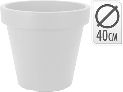Plantenpotten Ek - Bloempot Ek Rond Dia 40cm Wit