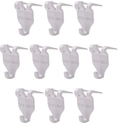 Dailygoods- Fotohanger 10 Stuks - Gipsplaten Haken - Gereedschapsvrij - Kunsthanger - Metaal - Wit - Wandhaak