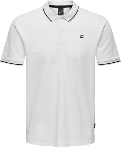 ONLY & SONS ONSFLETCHER LIFE SLIM SS POLO NOOS Heren Poloshirt - Maat XS