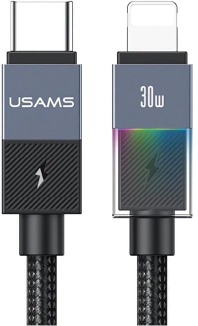 Usams Usb-C 30W Naar Lightning-Kabel 1,2 M Voor Iphone 12 13 14 15 Pd