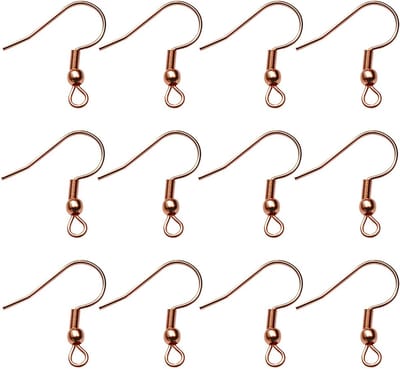 WiseGoods Luxe Set Oorbelhaakjes - Oorbellen Maken - Sieraden Haakjes - Hobby Accessoires - DIY - Oorbel Haakje RVS - Rose 50stk