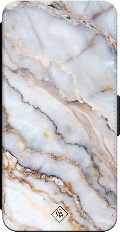 Casimoda® bookcase - Geschikt voor iPhone 16 - Hoesje met pasjeshouder - Marble Dream - Multi - Kunstleer