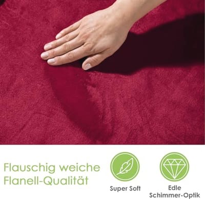 Hoogwaardige flanellen knuffeldeken XXL, super zacht en warm, Oeko-Tex gecertificeerd, bordeauxrood 240 x 220 cm