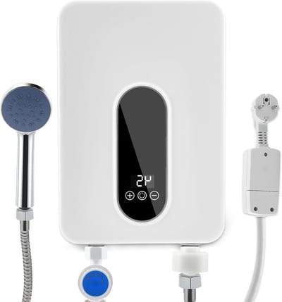 Mini Doorstroomboiler - Elektrische Boiler - Direct Warm Water - Temperatuurweergave - 5500 Watt - Wit