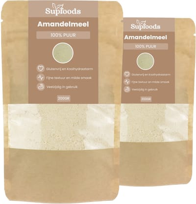 Amandelmeel 100% Puur - 400gram - Ideaal voor Bakken en Glutenvrije Recepten - Amandelmeel koolhydraatarm
