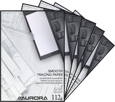 Aurora Overtrekpapier - Kalkpapier - A3 - Inkjet/Laser printer - 20 vel - 5 stuks