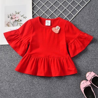Zomer Meisjes T-shirt met Korte Mouwen, Zomerkleding voor Dames, Kindertop 130 gray