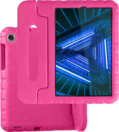 Hoesje Geschikt voor Lenovo Tab M10 FHD Plus (2e / 2nd Generatie) - Kinderhoes Shockproof Bumper - Kidsproof Case - Tablet Hoes - Kinder Hoes Cover - Roze