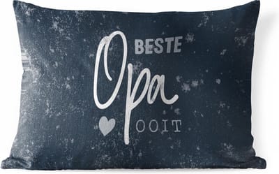 Buitenkussens - Tuin - Cadeau voor opa - Quote - Vaderdag - Beste opa ooit - Spreuken - 50x30 cm - Vaderdag cadeautje - Cadeau voor vader en papa