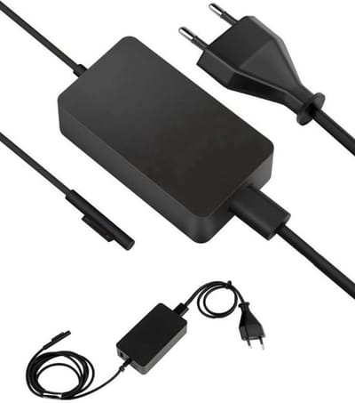 DrPhone PWR2 65W Charge AC adapter - Geschikt voor Surface Pro / Book / Surface Go / Surface Laptop / 15V 4A Oplader Voeding - Zwart