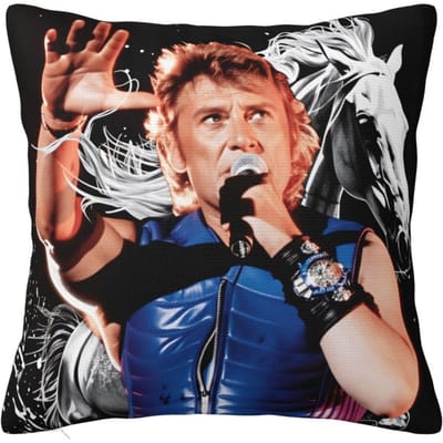 3D-printen Johnny Hallyday Rockster Kussensloop Moderne Kussenhoes Vierkante Kussenhoes Kussenslopen Voor Kantoor Auto Huis 30x50cm