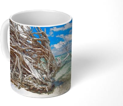 Mok - Koffiemok - Strand - Takken - Tropisch - Zee - Mokken - 350 ML - Beker - Koffiemokken - Theemok