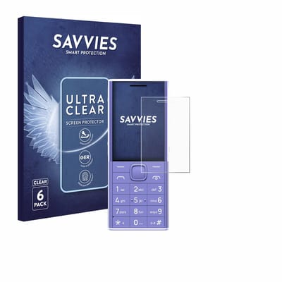 Savvies - Screenprotector voor Nokia 150 Music - Folie Beschermfolie transparant 6 Stuks