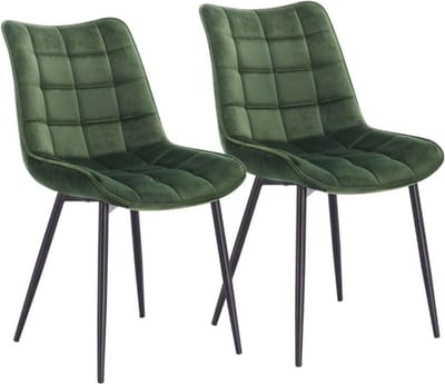 Eetkamerstoel Velvet - Groen - Kuipstoel - Keukenstoel - Set van 2, 4 of 6