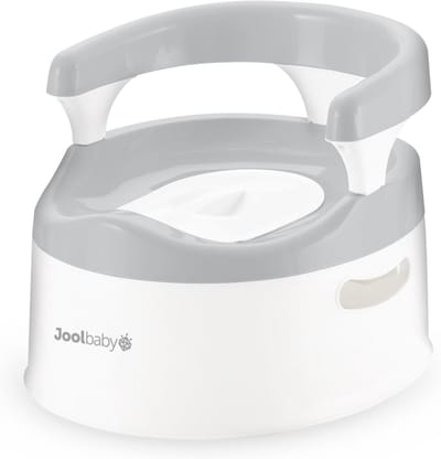 Kleine Potje Trainingsstoel voor Peuters met Handgrepen en Splash Guard - Comfortabele Peutstoel (Grijs)