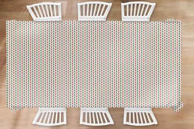 Kerst Tafelkleed - Kerstmis Decoratie - Tafellaken - Kerst - Patronen - Driehoek - 300x150 cm - Kerstmis Versiering - Tafeldecoratie Kerstmis - Kerstdecoratie tafel - Tafelversiering