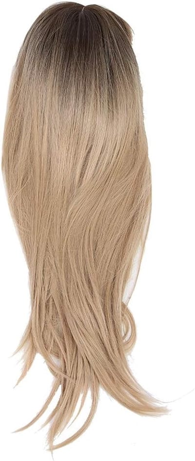 Blonde Pruik met Pony - Synthetisch Haar Damespruik - Cosplay en Feesten - Hittebestendig Synthetisch Haar - 70 cm - Blond