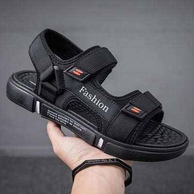 Maat 36 -45 Heren Sport Sandalen Buitenschoeisel Zomer Strand Schoenen Tieners Grote Jongen Waterdichte Sandalen Casual Waterschoenen 39 zwart
