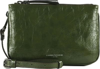 GIANNI CHIARINI Leren schoudertas Frida Crossbody Bag Guam Green olijfgroen
