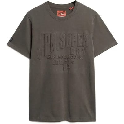 Superdry - T-shirt met logoprint in reliëf - Heren - T-shirts