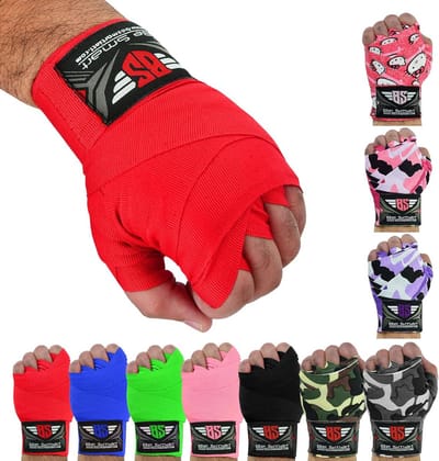 Hand Wraps Kinderen - Zwachtels Boksen - Vechtsport Training - Extra Duurzaam Katoen - 2.5m - Rood