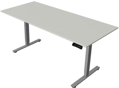 Zit-sta bureau Move New Base – Elektrisch bureau – 160 x 80 cm – Licht grijs