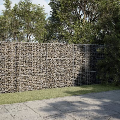 vidaXL - Schanskorf - 300x50x150 - cm - gegalvaniseerd - ijzer - zilverkleurig