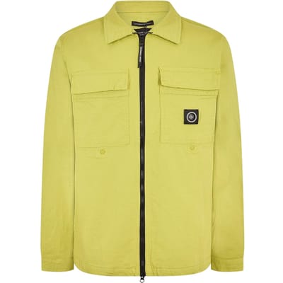 Marshall Artist Overshirt voor heren met doorlopende ritssluiting (Kalk)